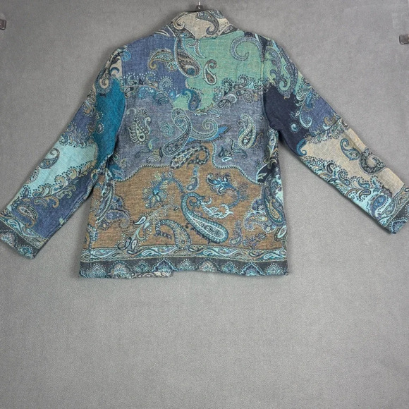 ATELIER LILA Jacket Multicolour Cardicoat 100% Wool Vintage Hippy Y2K Small/Med? - Picture 13 of 16